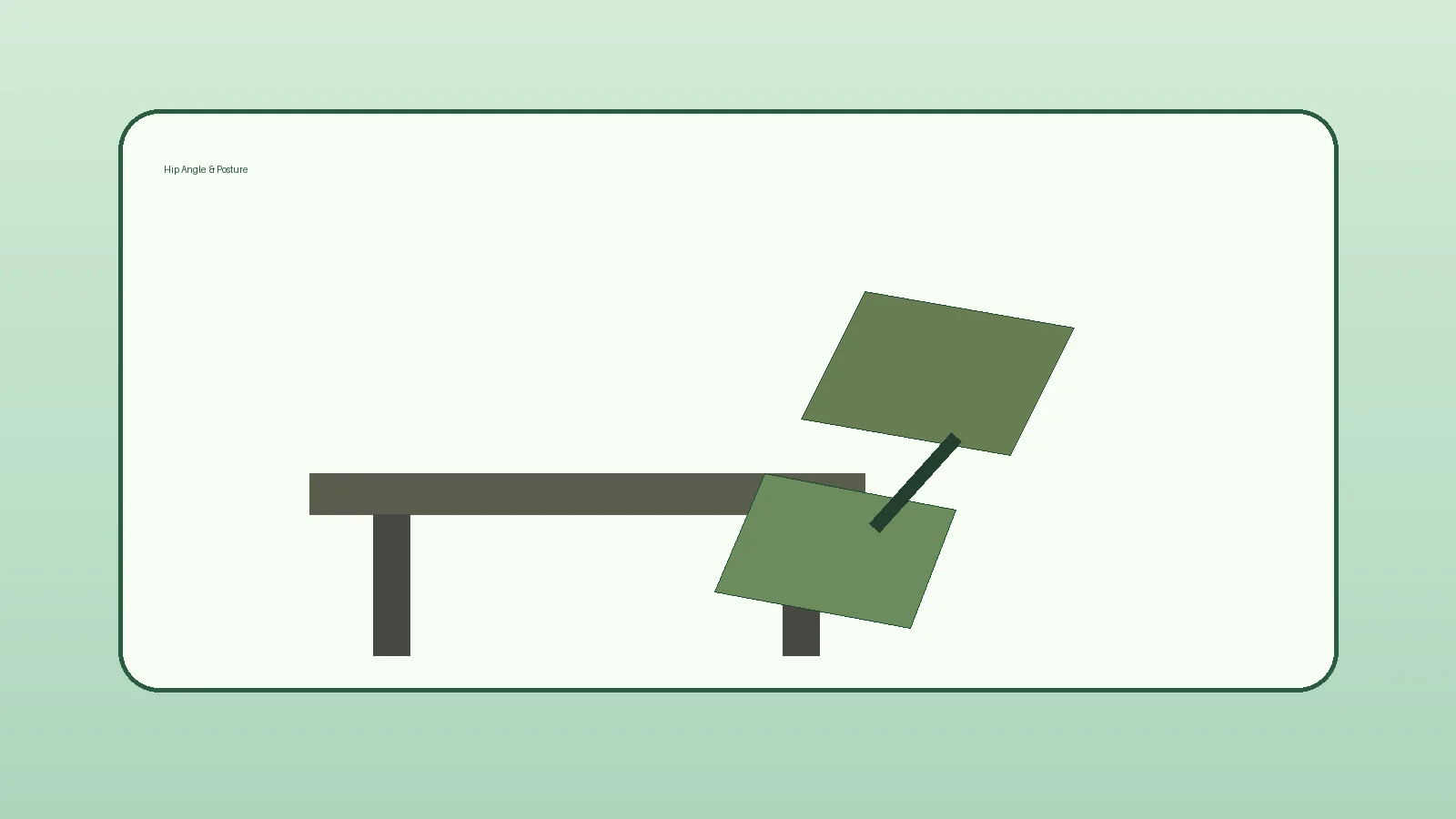 Hip Angle & Posture kneeling chair workspace detail