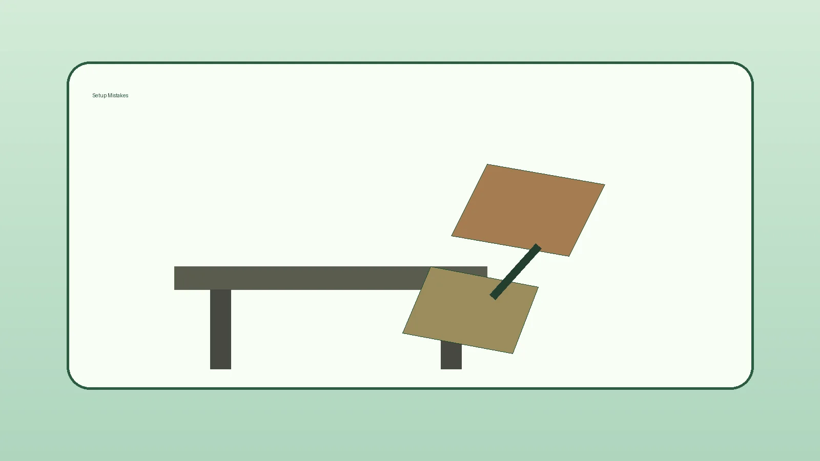 Setup Mistakes kneeling chair workspace detail